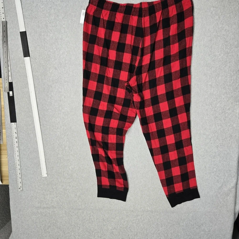 Old Navy Men Sleepwear XL Red Plaid Pajama Pants 28